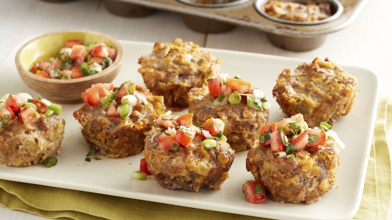 Muffin-Tin Green Chile Meatloaves