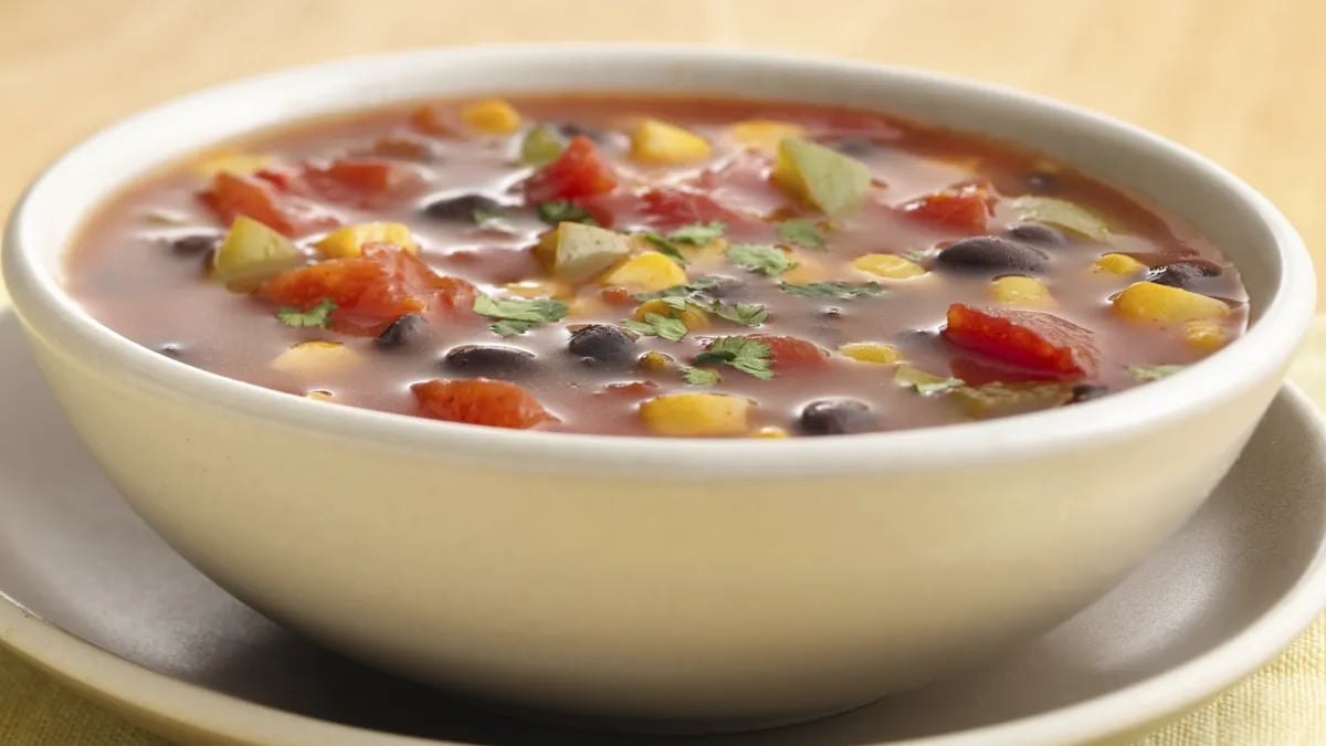 Quick Corn and Black Bean Soup