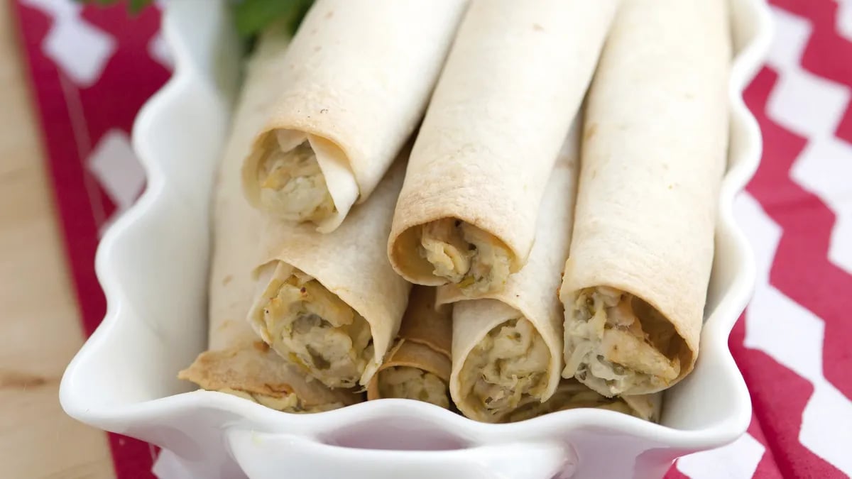 Creamy Baked Chicken Taquitos