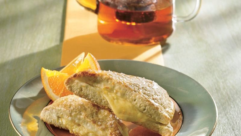 Orange Scone Wedges with Cream Cheese Filling