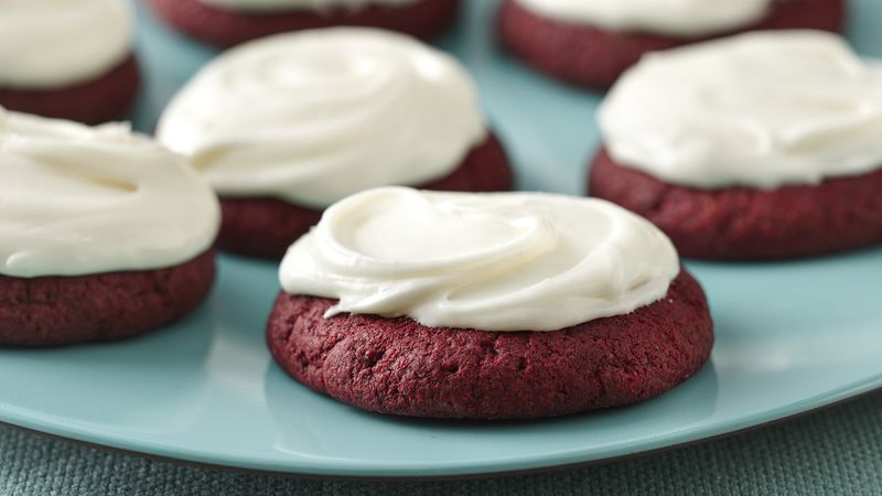 Frosted Red Velvet Sugar Cookies