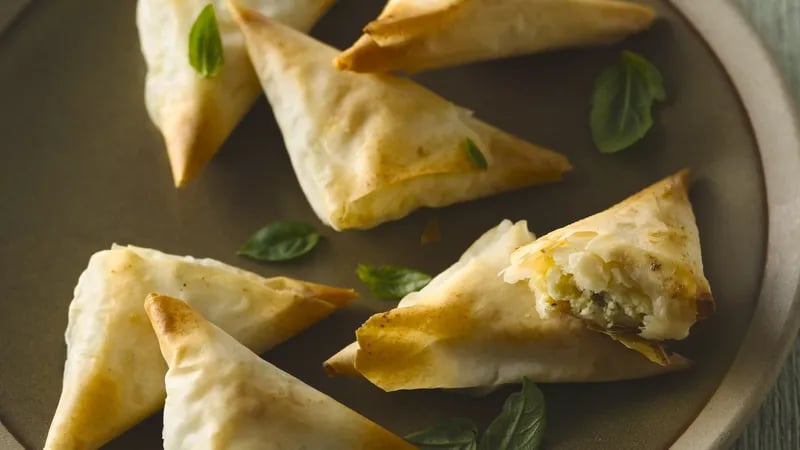 Basil Cheese Triangles