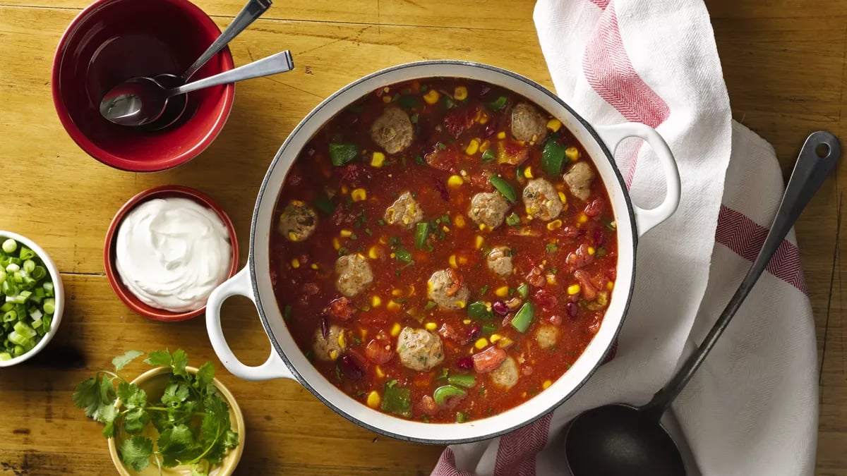 Spicy Meatball Soup