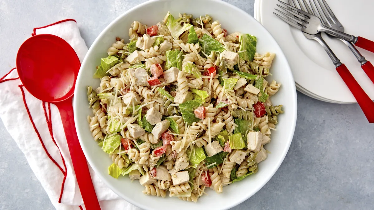 Chicken-Pasta Caesar Salad