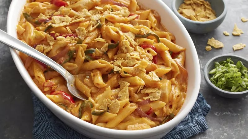 Chicken Fajita Macaroni and Cheese