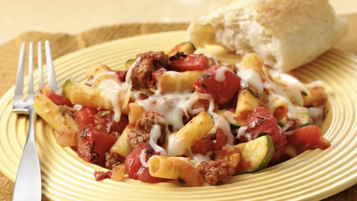 Baked Ziti with Fire Roasted Tomatoes