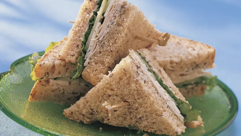 Turkey Cucumber Dill Sandwiches