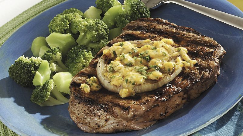 Cheese-Topped Steaks