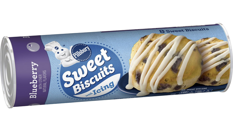 Pillsbury™ Blueberry flavored refrigerated Sweet Biscuits with Icing