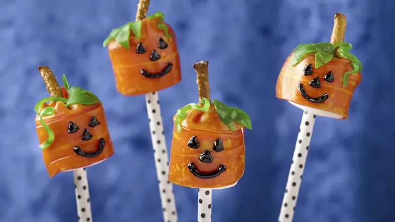 Fruit Roll-Ups™ Jack-o'-Lanterns on a Stick