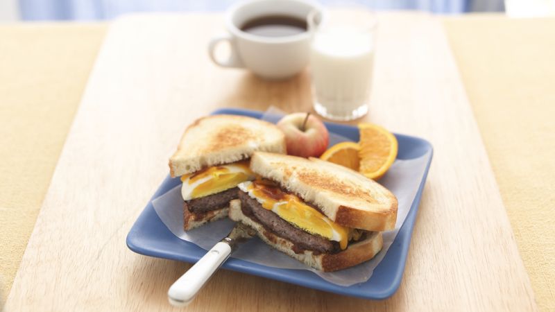 Apple, Cheddar and Sausage Sandwiches