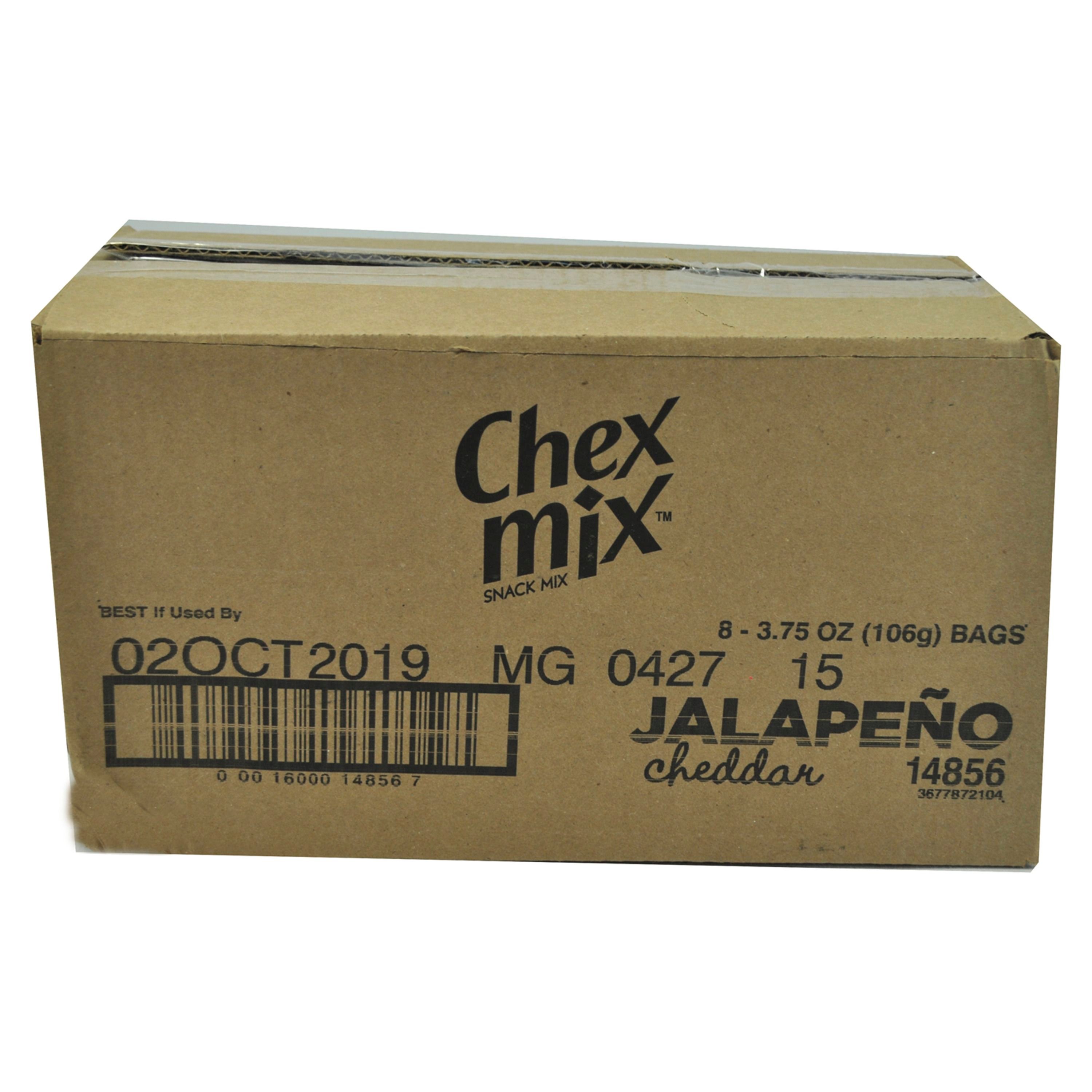 Case - Front 3D Chex Mix(TM) Snack Mix Jalapeño Cheddar (8 ct) 3.75 oz