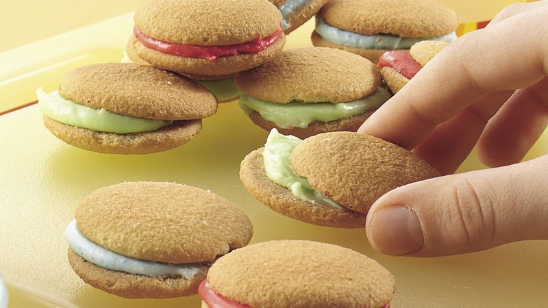 Rainbow Cookie Sandwiches