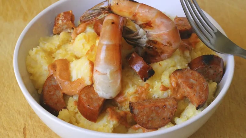 Grits with Shrimp and Chorizo