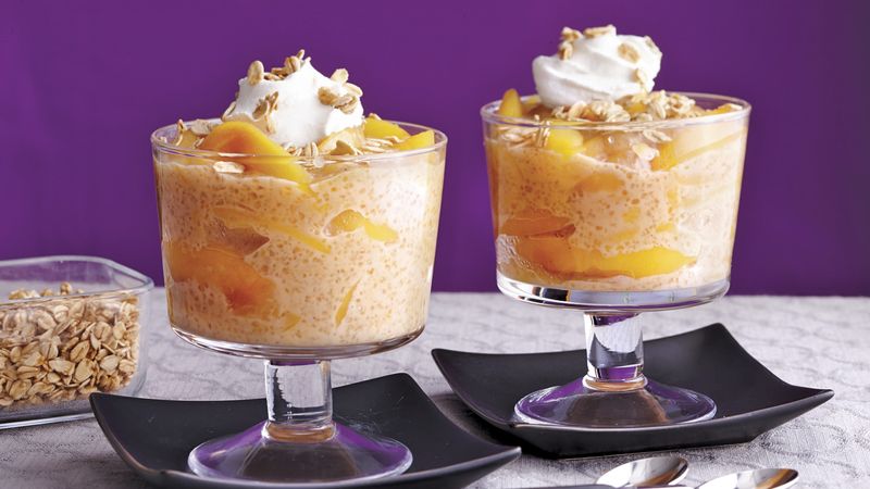 Slow-Cooker Peaches and Cream Tapioca