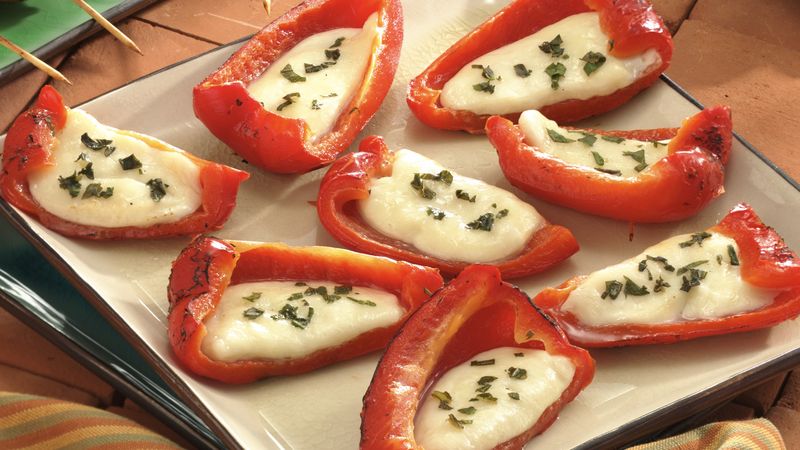 Grilled Cheese-Stuffed Roasted Red Peppers