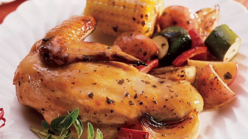 Oven-Roasted Italian Chicken and Veggies