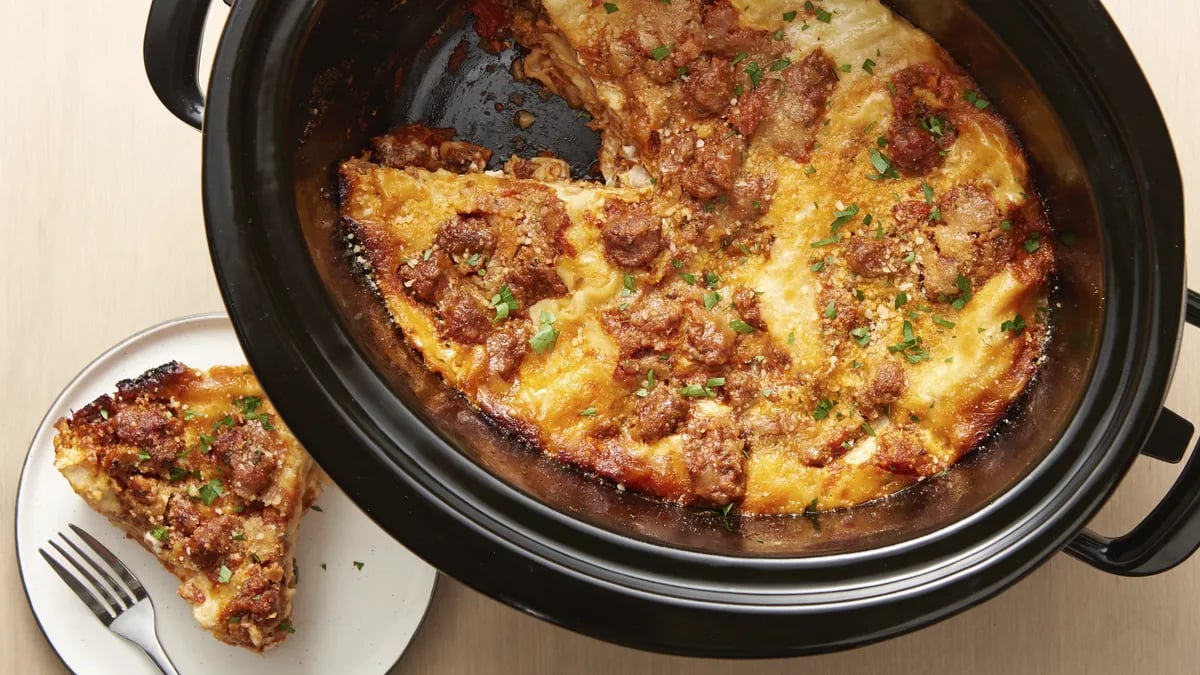 Easy Slow-Cooker Lasagna