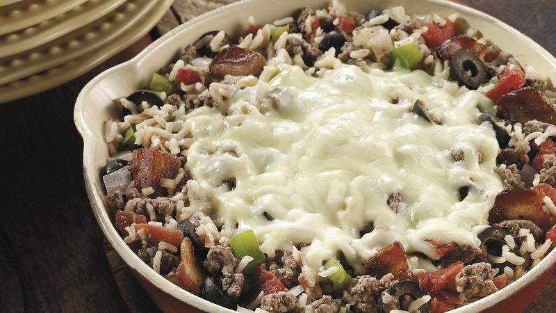 Italian Beef and Rice Skillet  