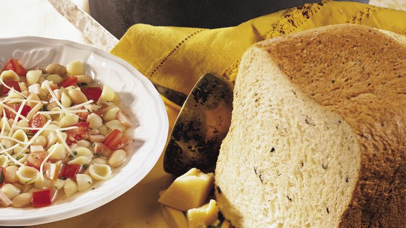 Bread Machine Olive-Parmesan Bread
