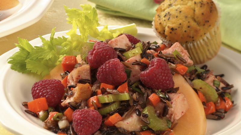 Tarragon Chicken, Wild Rice and Raspberry Salad