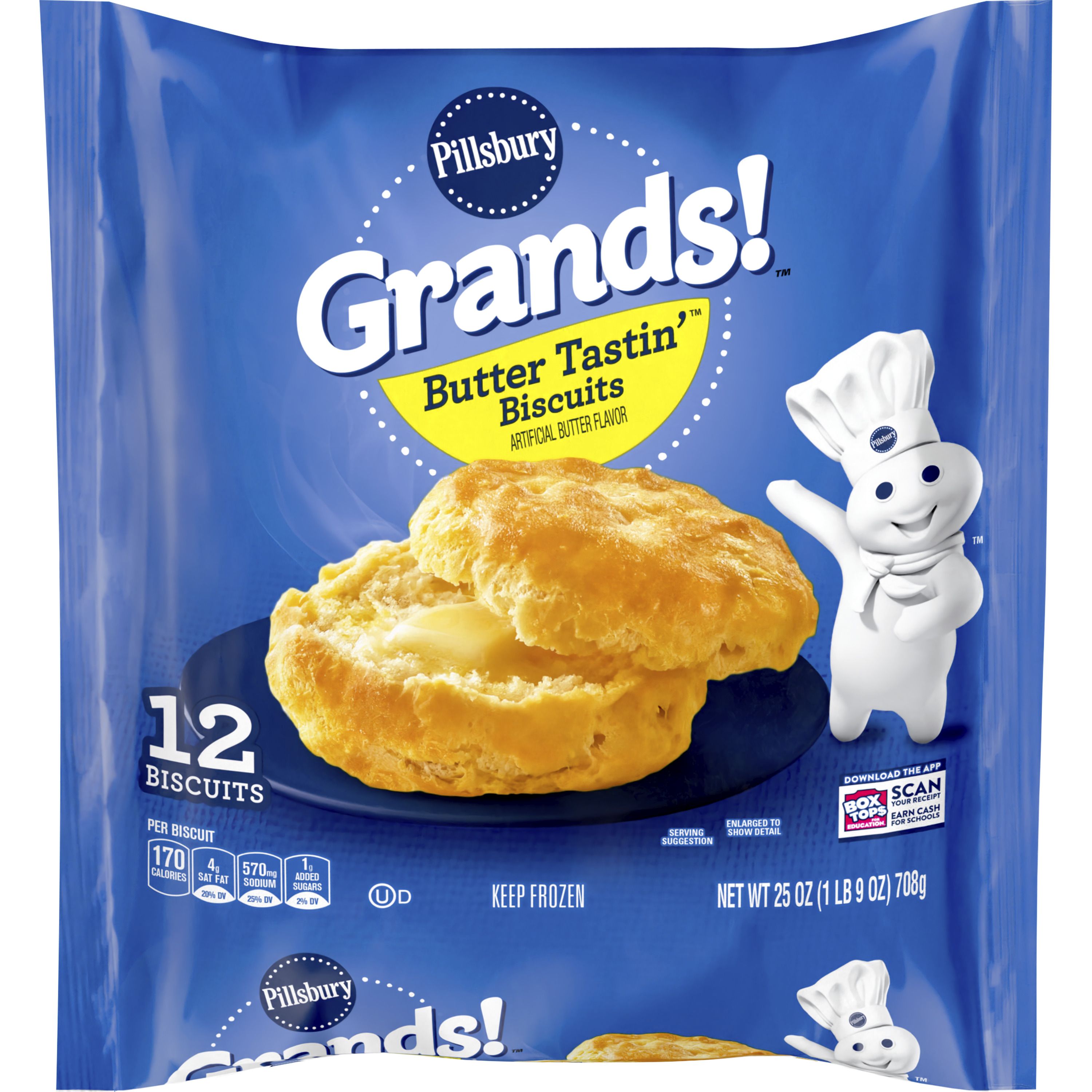 Grands!™ Butter Tastin’™ Frozen Biscuits (12 count) - Pillsbury.com