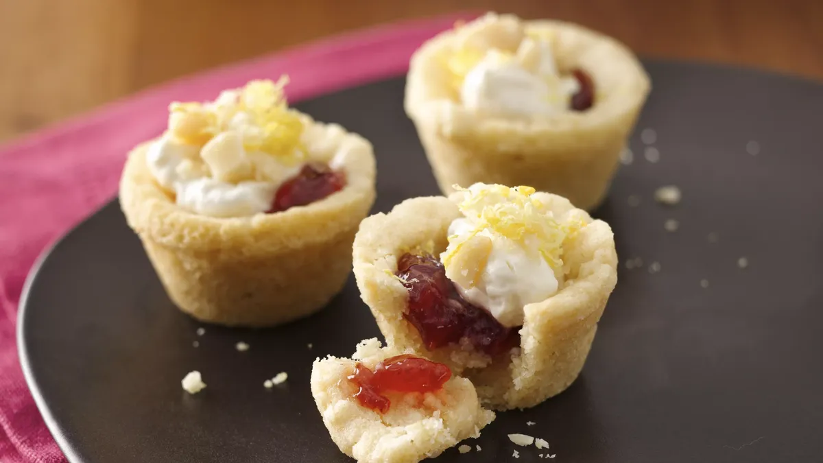 Creamy Lemon-Berry Cookie Cups