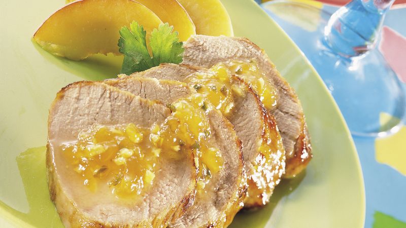 Peach and Jalapeño-Glazed Pork Tenderloins