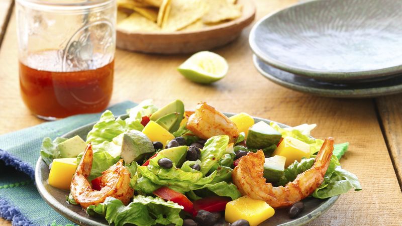 Shrimp and Mango Taco Salads