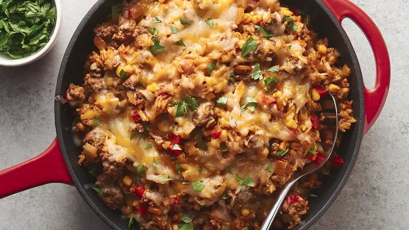 Tex-Mex Beef and Rice Skillet