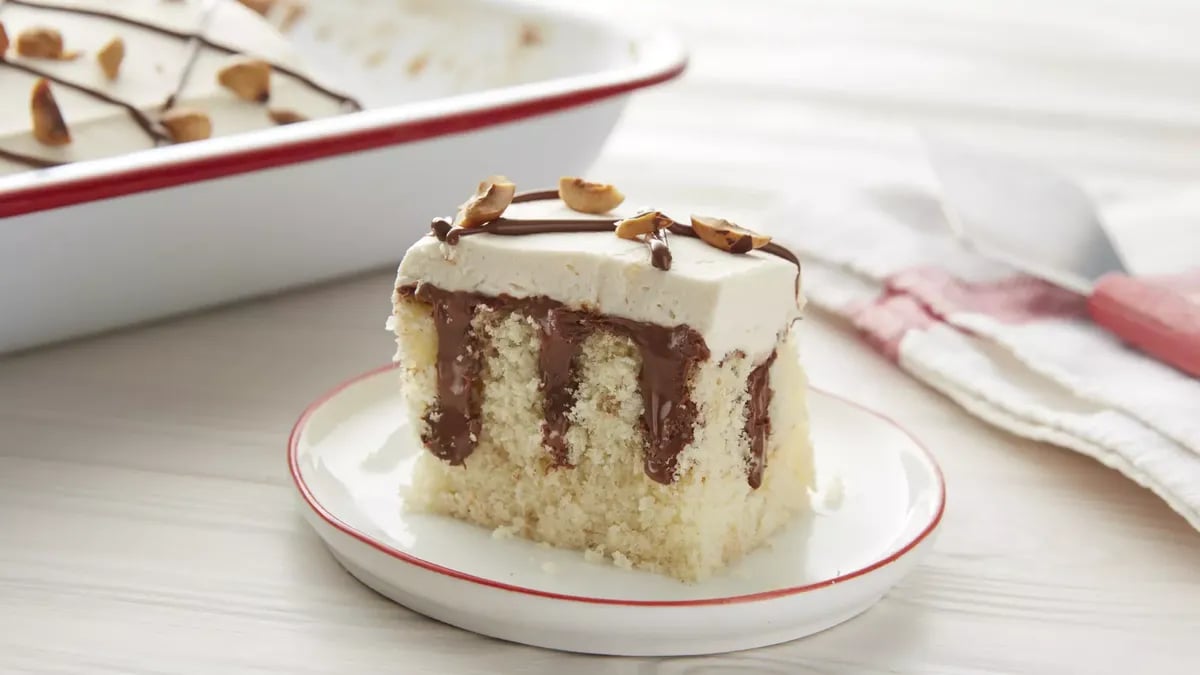 Poke Cake with Nutella® hazelnut spread