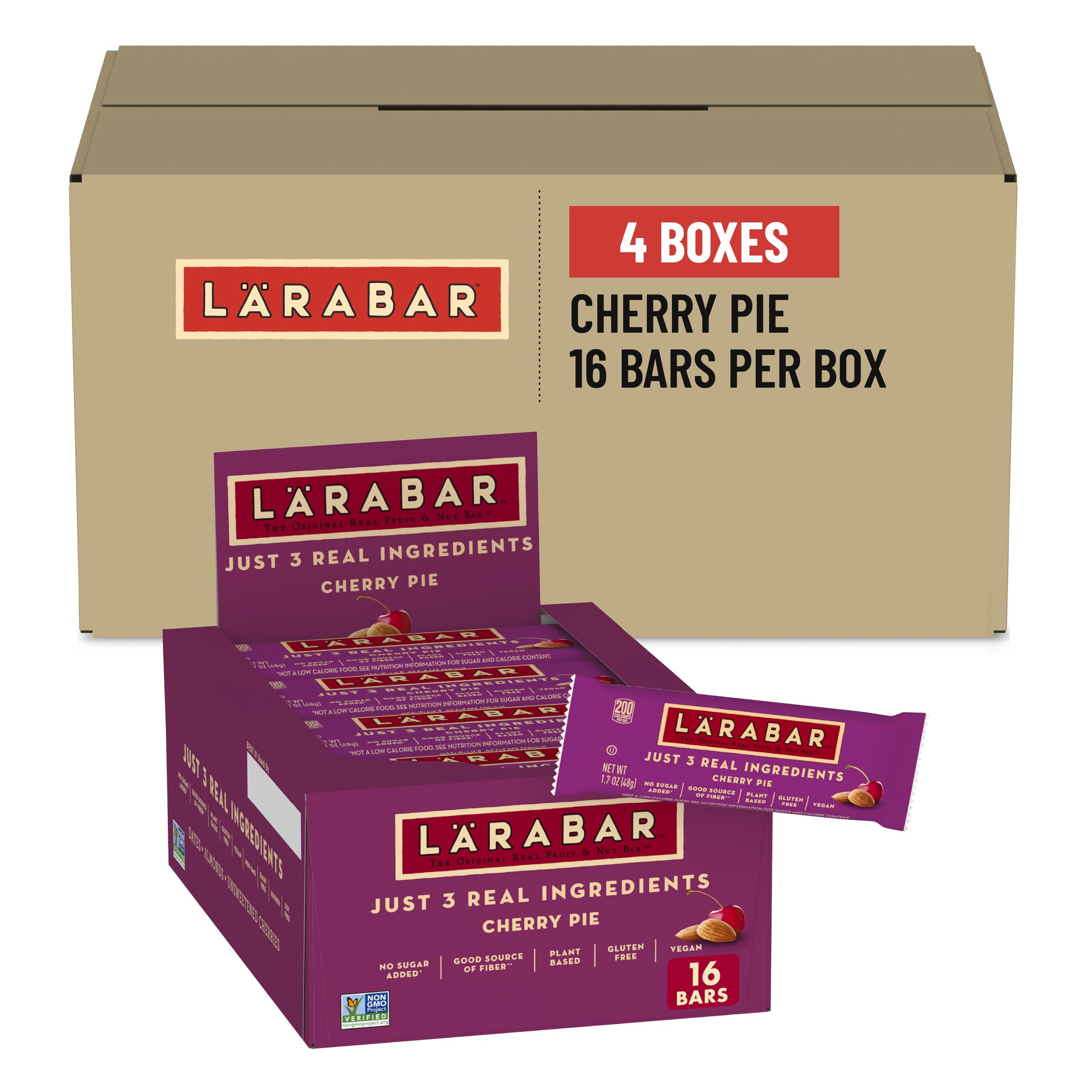  Case Optimized Hero Larabar Wellness Bars Cherry Pie (16 ct) 1.7 oz
