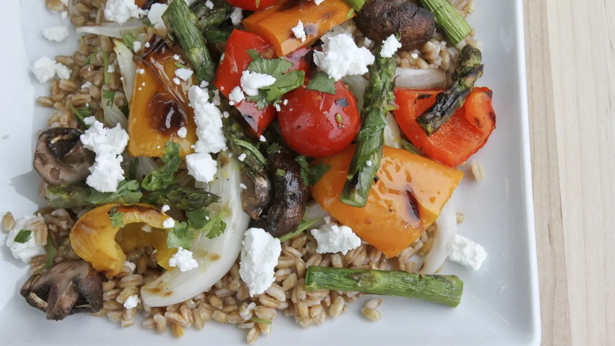 Goat Cheese and Vegetable Farro Salad