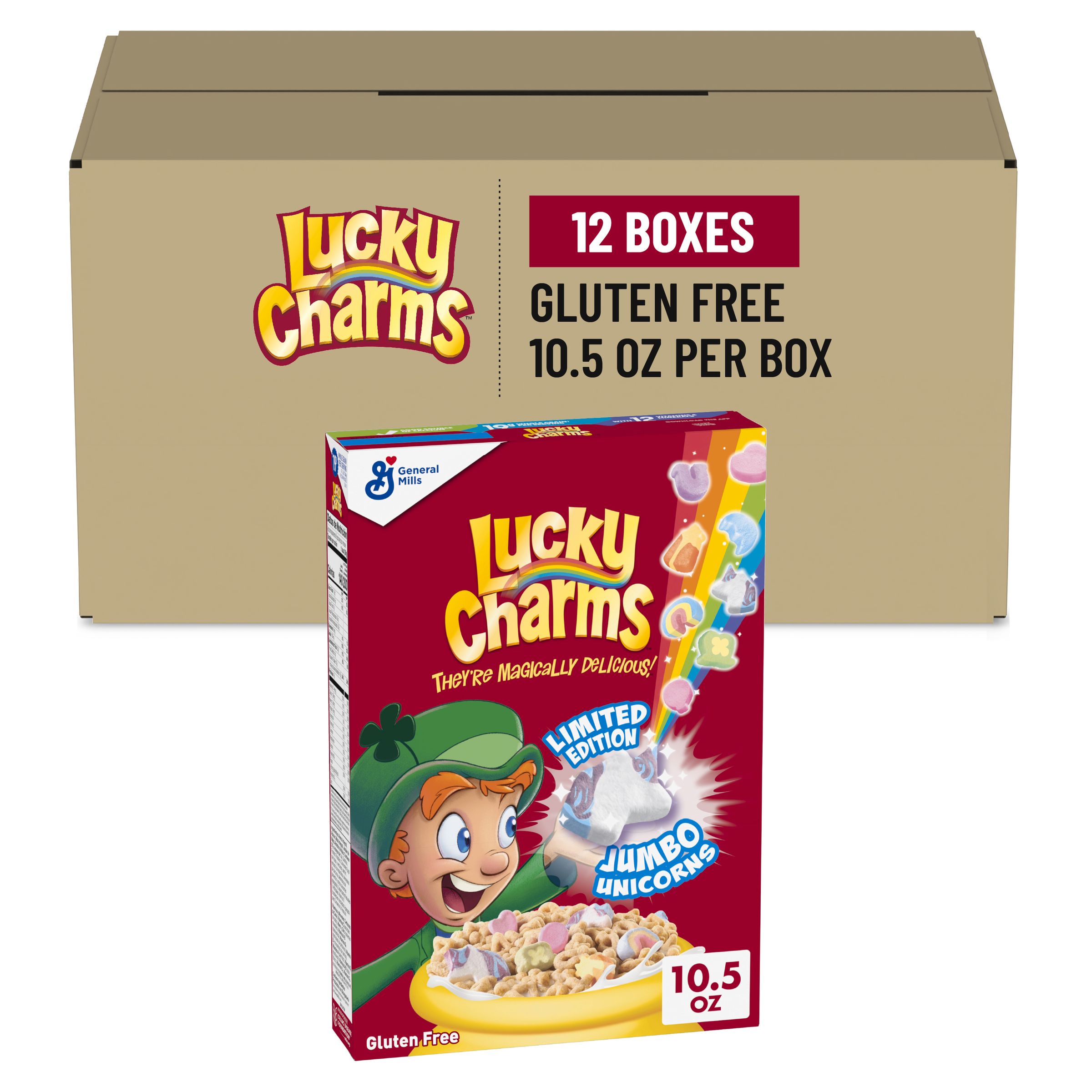  Case Optimized Hero Lucky Charms(TM) Cereal Box (12 ct) 10.5 oz