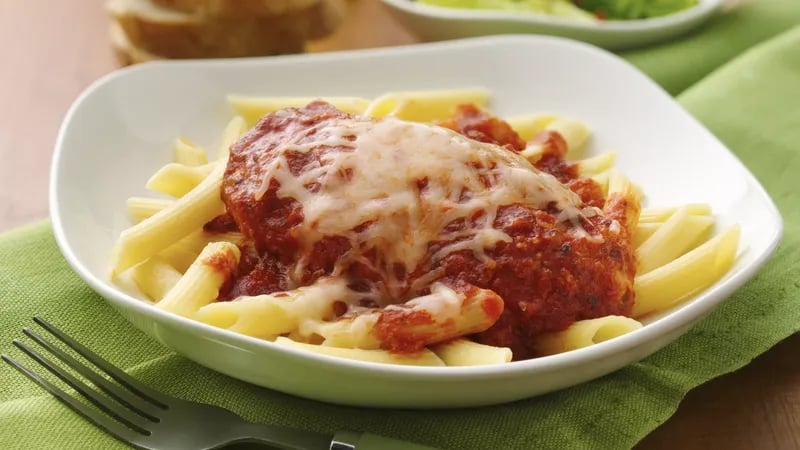 Slow-Cooker Chicken Parmesan with Penne Pasta