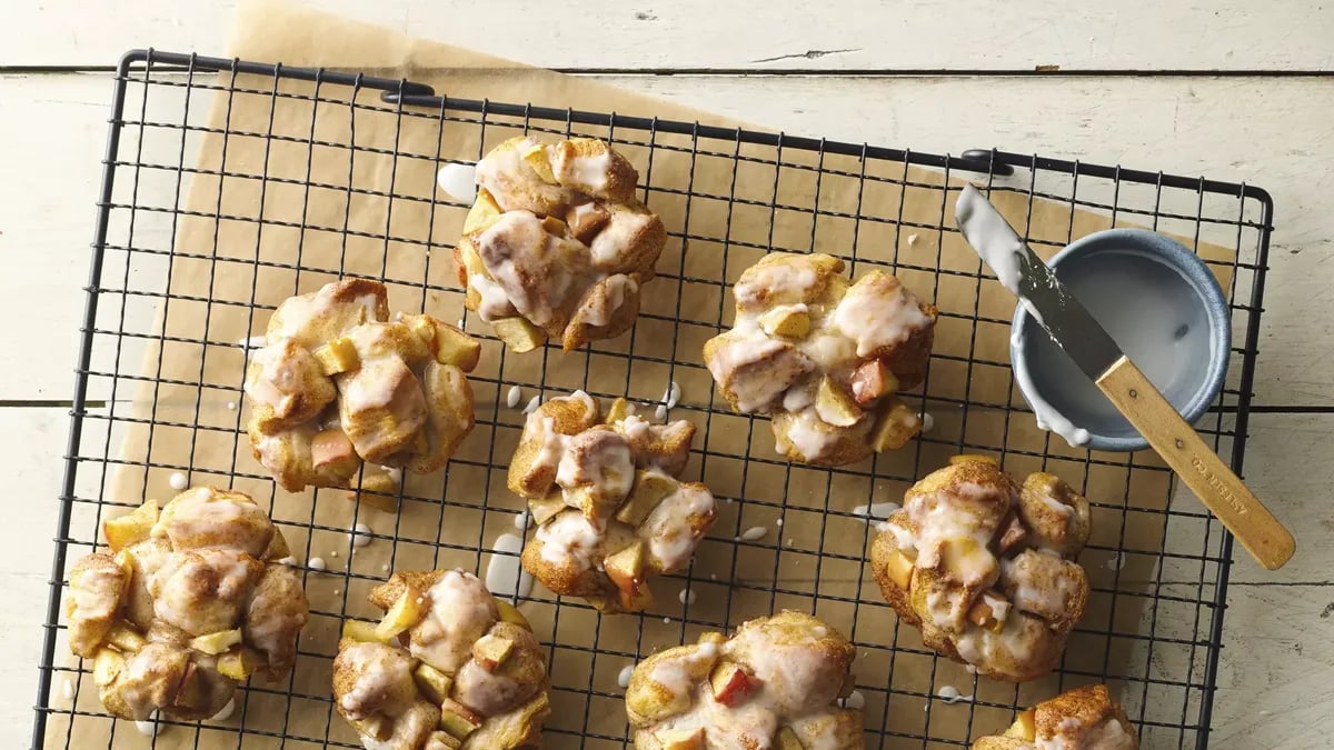 Baked Glazed Apple Fritters