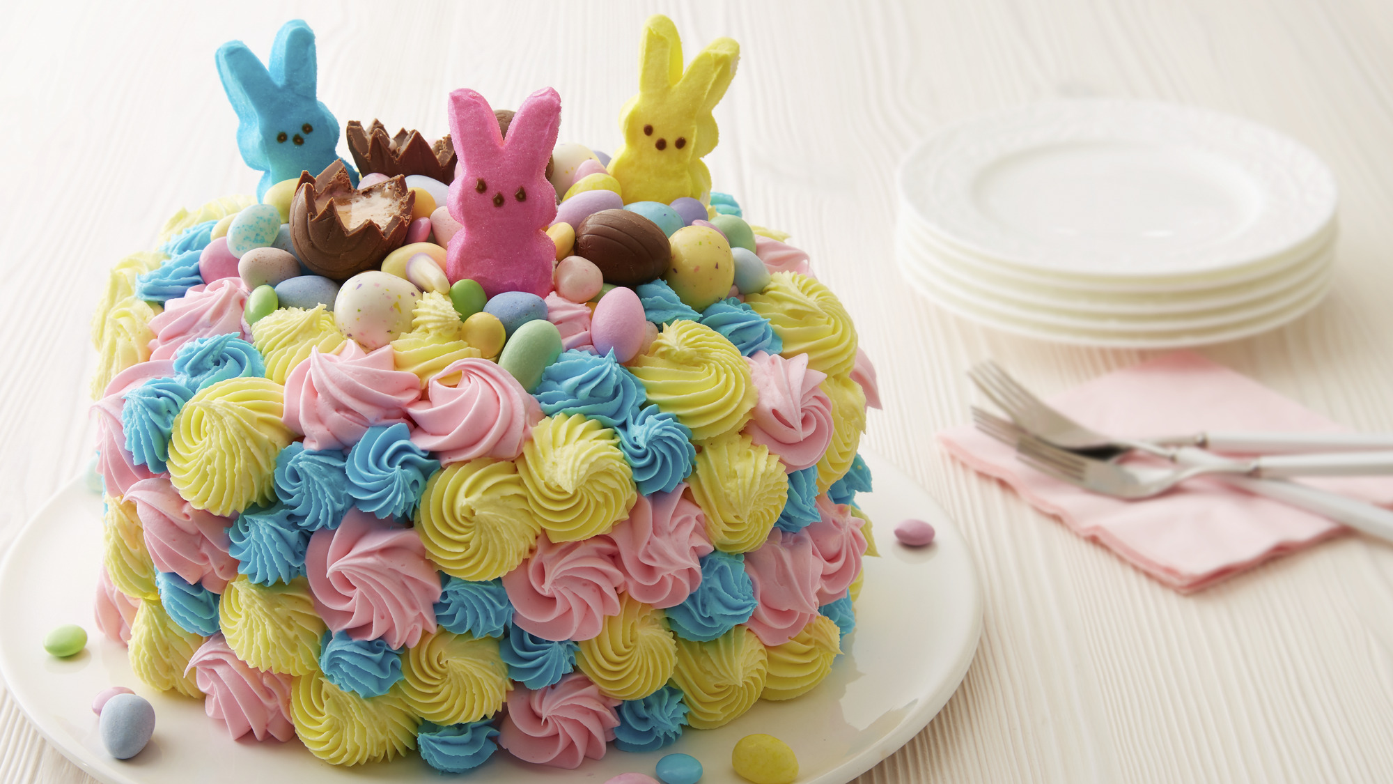 Easter Speckled Egg Cake - Spatula Desserts