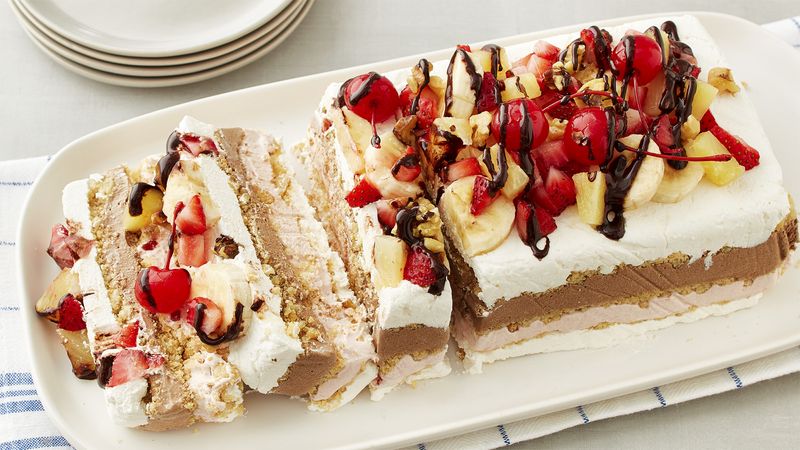 Banana Split Icebox Cake