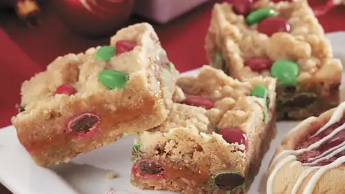 Christmas M&M's™ Caramel Bars