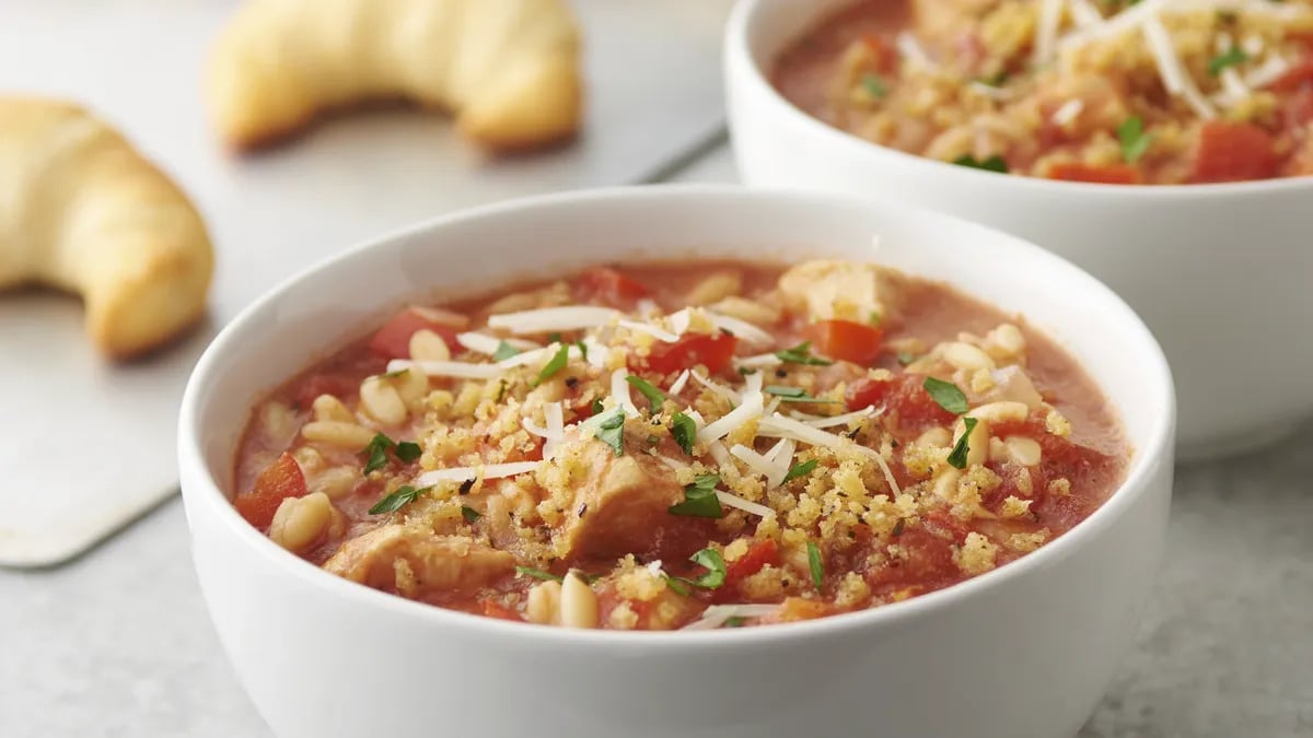 Slow-Cooker Chicken Parmesan Soup