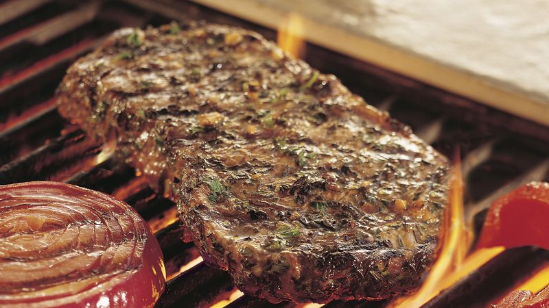 Grilled Herb-Crusted Top Loin Steaks