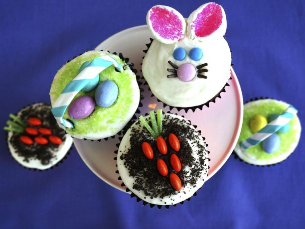 Chocolate Easter Cupcakes with Buttercream Frosting 