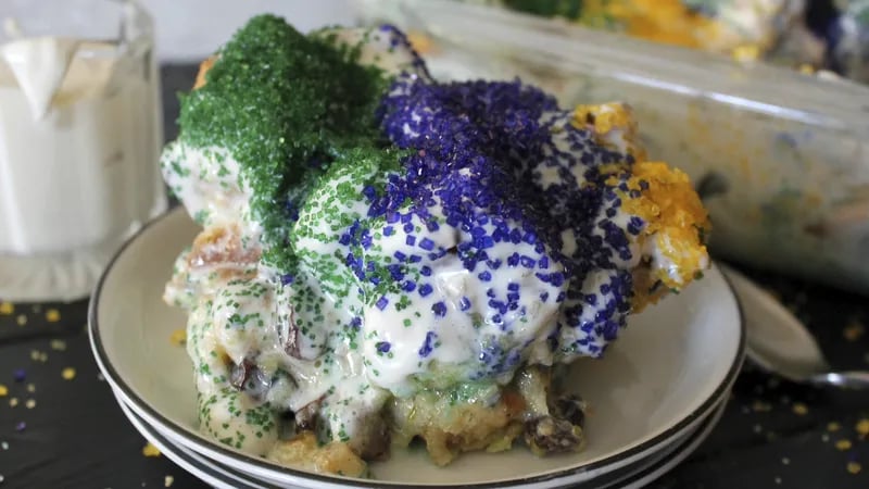 King Cake Bread Pudding