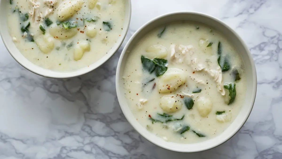 Creamy Chicken and Gnocchi Soup