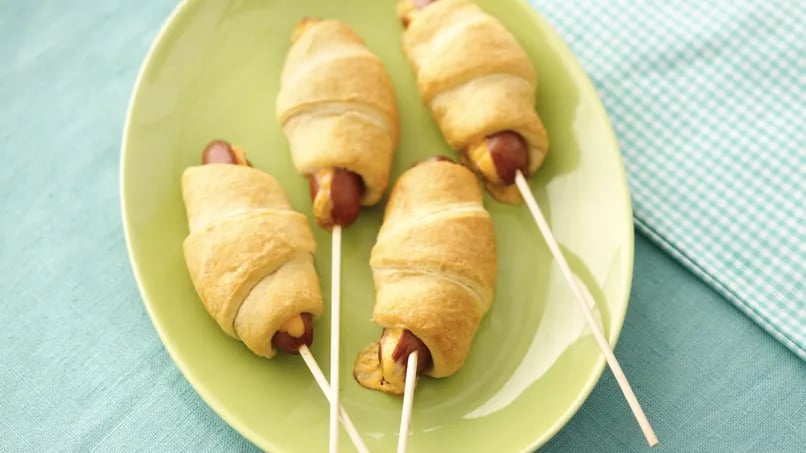 Crescent-Wrapped Dogs on a Stick