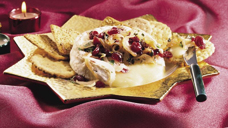 Camembert with Cranberry Caramelized Onions