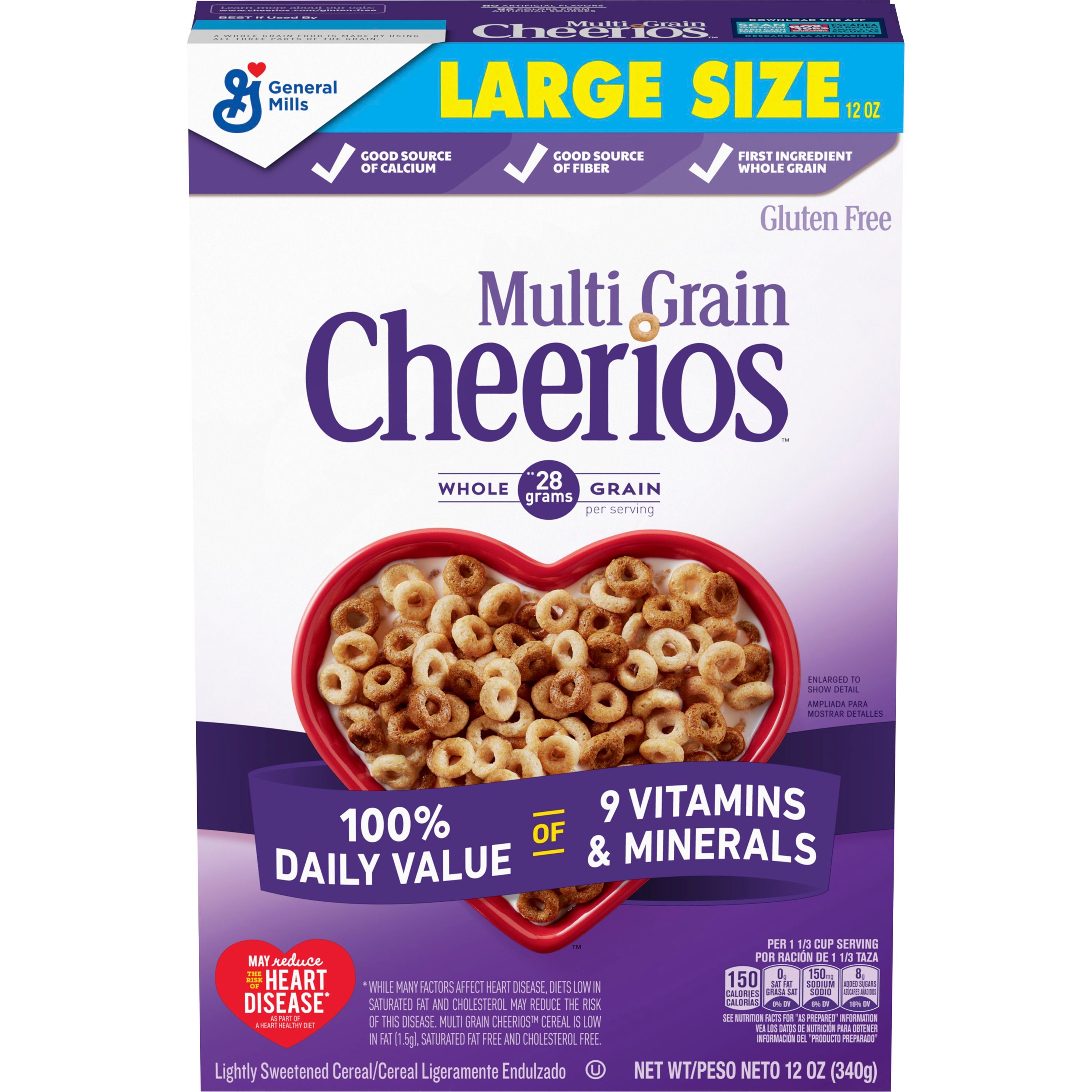 Multigrain Cheerios Gluten Free Cereal Box 12 oz