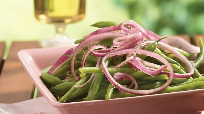 Green Beans with Pickled Onions