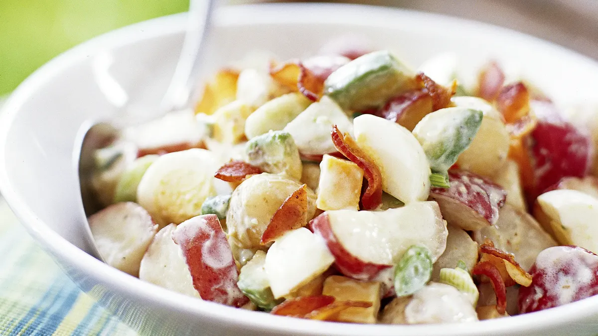 Skinny Creamy Avocado Potato Salad