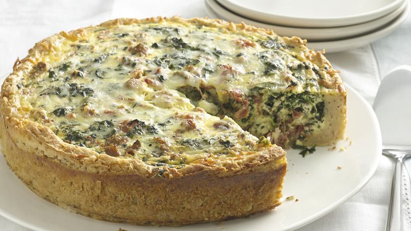 Sausage with Spinach and Cheese Torta